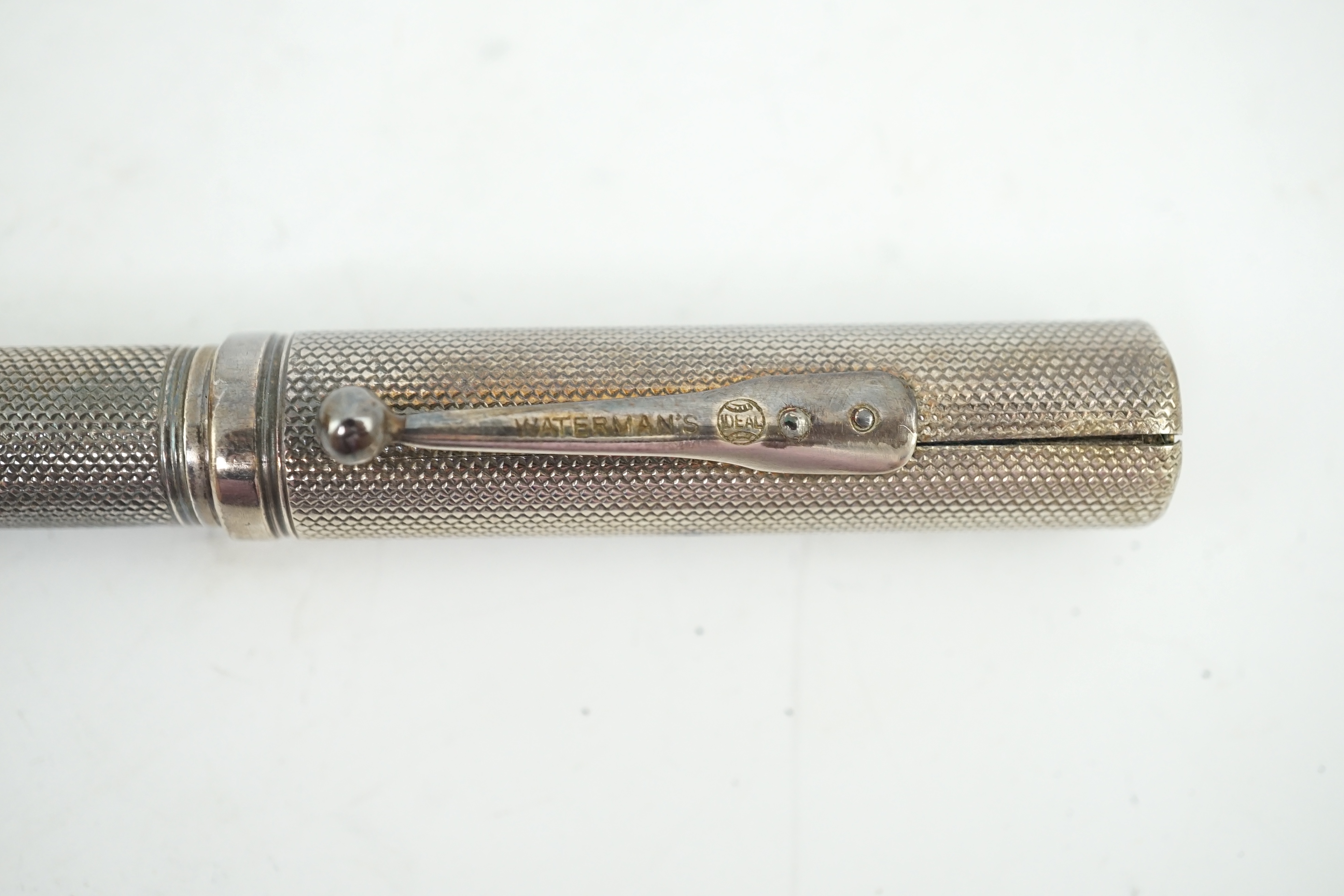 A Waterman silver hallmarked 'FDW' fountain pen